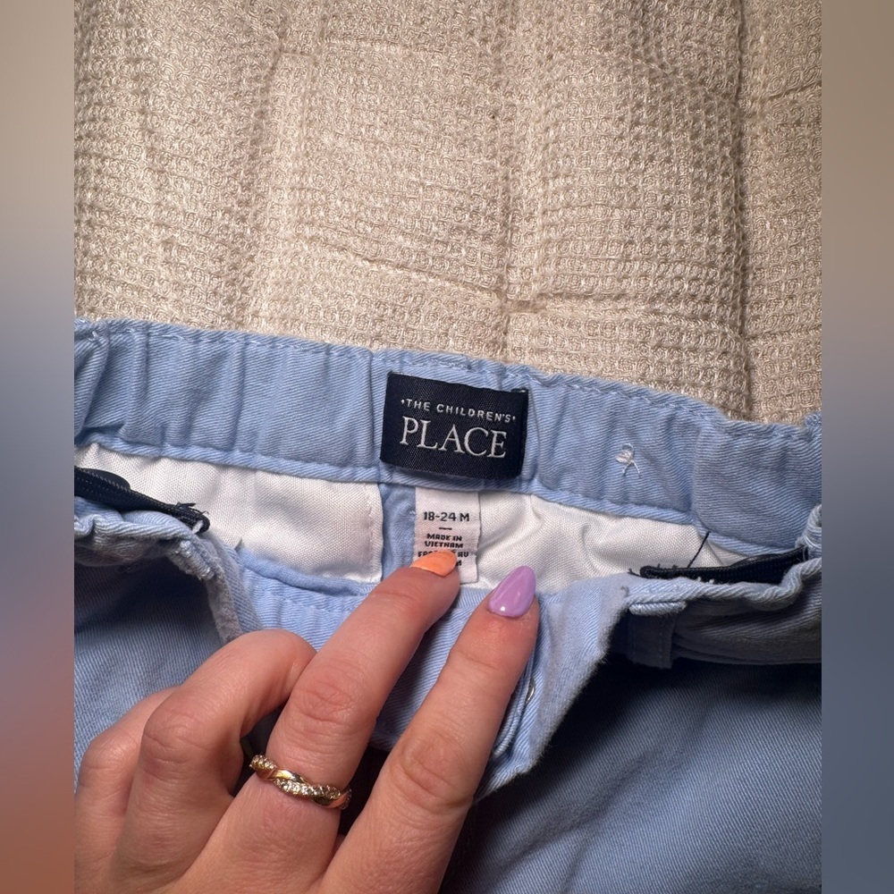 Children’s Place Boys Light Blue Pull-On Pants - Picture 2 of 7